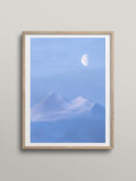 Mountain in polar light